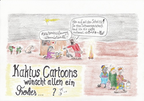 Cartoon: Ihr Kinderlein kommet (medium) by Tom13thecat tagged jesus,weihnachten