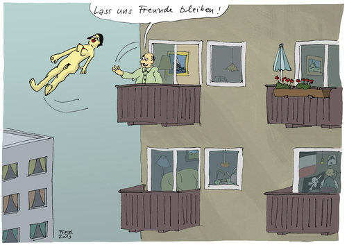 Cartoon: Beziehungskrise (medium) by darkplanet tagged krise,single,puppe,beziehung