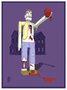 Cartoon: Zombie Valentine (small) by birdbee tagged zombie,valentine,heart,blood