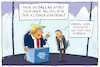Cartoon: trump in davos (small) by leopold maurer tagged trump,präsident,usa,davos,dallas,verwechslung,weltwirtschaftsforum,genie,stabil,klimaerwärmung,rede