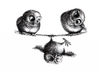 Cartoon: Tightrope Walk - Hochseilakt (small) by Stefan Kahlhammer tagged eule eulen ironie ironical art kahlhammer owls owl kauz tusche fogey seil hochseil