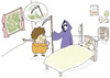 Cartoon: Death (small) by joruju piroshiki tagged death garden bed woman