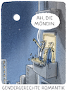 Cartoon: ... (small) by markus-grolik tagged gender,genderfragen,gendergerechtigkeit,mann,frau,romantik,geschlechter,mond,sprache