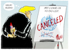 Cartoon: ... (small) by markus-grolik tagged trump,corona,who,suendenbock,usa,krise,gesundheit,pandemie,streichung,finanzen,geld,gelder,zuschuesse,amerika,great,again,canceled,organisation