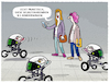 Cartoon: Ab in die K.I.-Kita... (small) by markus-grolik tagged ki,selbstfahrend,kinderwagen,kuenstliche,intelligenz,alltag,kita,eltern,kindern,familien,autonom,zukunft,mobilitätschule,bildung
