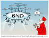 Cartoon: BND und BverG (small) by markus-grolik tagged auslandsueberwachung,bundesverfassungsgericht,bnd,ruege,ueberwachung,richter,fernsteuerung,drohne