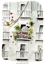 Cartoon: Großstadtdschungel (small) by markus-grolik tagged balkon,tarzan,city,life,love,jungle,fever,garten