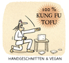 Cartoon: ..nur für harte Männer.. (small) by markus-grolik tagged tofu,kung,fu,vegan,handgeschnitten,inhaltsangabe,verbraucherschutz,vegetarisch,cartoon,grolik,essen,trend,glutenfrei