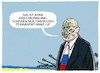 Cartoon: Putins make-up (small) by markus-grolik tagged putin,ukraine,russland,militaer,europa,kiew,invasion,panzer,usa,nato,kalter,krieg,diplomatie,makeup,kriegsbemalung,drohgebaerden