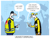 Cartoon: Streik bei der Post (small) by markus-grolik tagged streik,urabstimmung,gewerkschaft,verdi,post