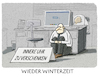 Cartoon: Zeitumstellung.. (small) by markus-grolik tagged zeitumstellung,sommerzeit,winterzeit,europa,innere,uhr,buero,licht,tageslicht,arbeitszeit