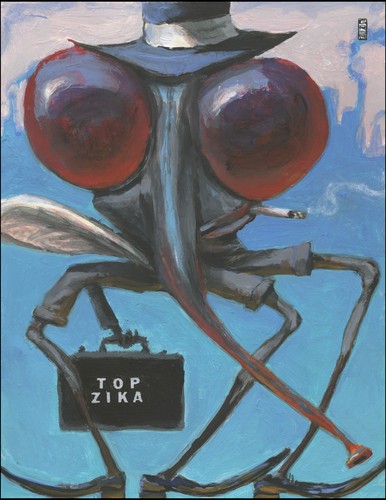 Cartoon: Zika Agent (medium) by greg hergert tagged zika,virus,secret,agent