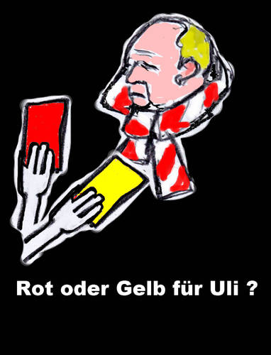 Cartoon: Gelb oder Rot für Uli? (medium) by reflector tagged steuer,hoeneß