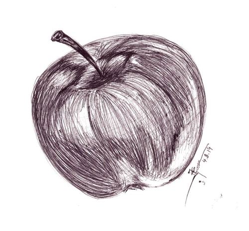 Cartoon: apple 1 (medium) by pjg tagged apple,fruit,apfel,frucht,green,yellow,red,sweet,sour,grün,gelb,rot,süß,sauer,picture,image,drawing,karikatur,zeichnung,bild,pjg