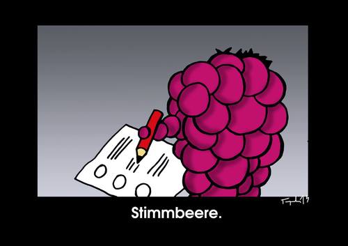 Cartoon: Stimmbeere (medium) by Marcus Trepesch tagged cartoon