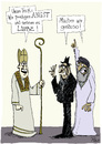 Cartoon: Monotheistische Religionen (small) by POLO tagged religion,moslem,christ,jude,glaube,liebe,angst