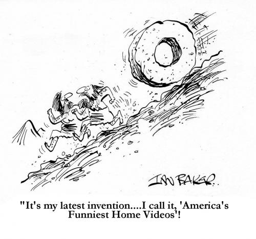 Cartoon: Magazine Gag (medium) by Ian Baker tagged caveman,wheel,invention