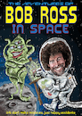 Cartoon: Bob Ross in Space (small) by Ian Baker tagged bob,ross,in,space,art,artist,tv,80s,afro,alien,monster,comic,cover,ian,baker,cartoon,caricature,spoof,parody,satire,homage,retro,creature,sexy,painting