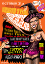 Cartoon: Burlesque Poster 6 (small) by Ian Baker tagged burlesque nude naked show dancers halloween spooky ghosts witch scary cabaret norma sass strippers
