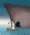 Cartoon: Auge um Auge Leck um Leck (small) by marian kamensky tagged titanic,satire,papst