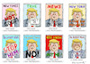 Cartoon: FAKE NEWS (small) by marian kamensky tagged obama,trump,präsidentenwahlen,usa,baba,vanga,republikaner,demokraten,faschismus,fake,news