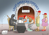 Cartoon: GREAT AMERICAN COMEBACK (small) by marian kamensky tagged coronavirus,epidemie,gesundheit,panik,stillegung,george,floyd,twittertrump,pandemie