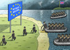 Cartoon: REFUGEES WELCOME (small) by marian kamensky tagged cameron,brexit,eu,joe,cox,ukip,nationalismus,nigel,farage,boris,johnson