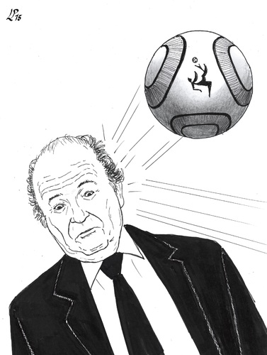 Cartoon: Blatter resignation (medium) by paolo lombardi tagged soccer