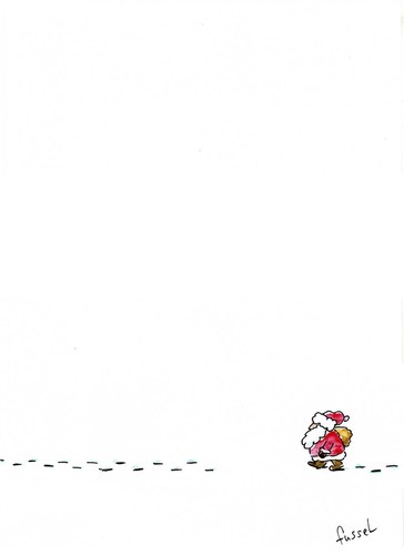 Cartoon: Alle Jahre wieder (medium) by fussel tagged weihnachten,geschenke,weihnachtsmann,kreis,endlosschleife,konsum,konsumterror,wünsche