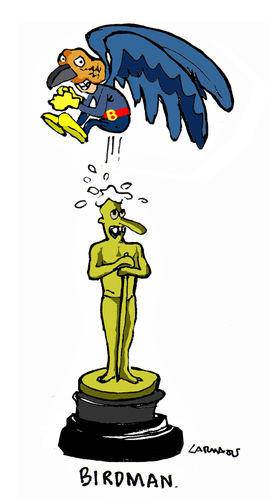 Cartoon: Birdman (medium) by Carma tagged oscar,2015,birdman,cinema,movies