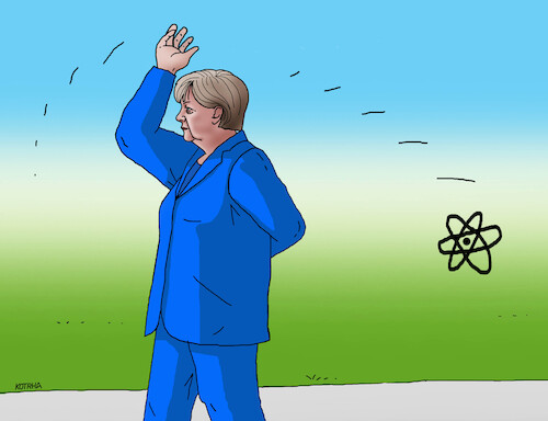 Cartoon: merkatom (medium) by Lubomir Kotrha tagged german,atom,german,atom