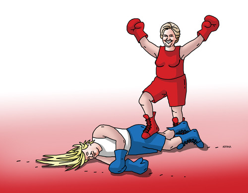 Cartoon: trumpko (medium) by Lubomir Kotrha tagged hillary,clinton,donald,trump,president,election,usa,dollar,world