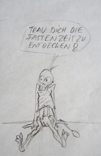 Cartoon: Fastenzeit (medium) by Steffi und Siggi tagged diät,fasten,ostern,religion