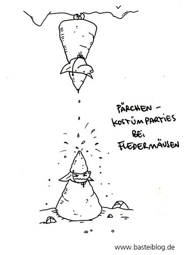 Cartoon: Fledermaus-Fasching (medium) by puvo tagged fledermaus,bat,fasching,carnival,costume,verkleidung,stalaktit,stalagmit,stalagmite,stalactite