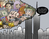 Cartoon: 11S (small) by javierhammad tagged september11,war,al,qaeda,bomb,plane,city