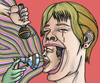 Cartoon: Screaming heads fame (small) by javierhammad tagged surreal,heads,scream,fame,microphone