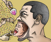 Cartoon: Screaming heads gluttony (small) by javierhammad tagged surreal,heads,scream,ice,cream,food,sweet