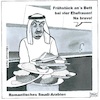 Cartoon: Romantisches Saudiarabien (small) by BAES tagged mann,frau,saudiarabien,arabien,scheich,emanzipation,patriarchat,frühstück,essen
