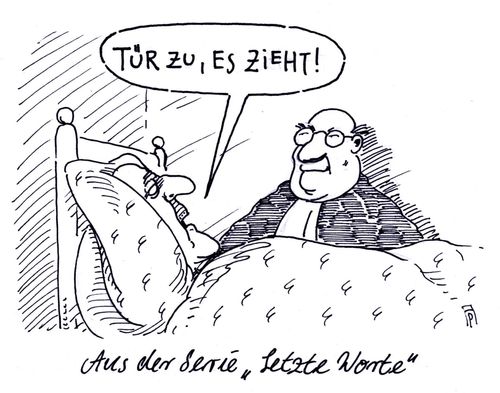 Cartoon: letzte worte 4 (medium) by Andreas Prüstel tagged tod,ableben,sterben,pfarrer,letzte,worte,cartoon,karikatur,andreas,pruestel