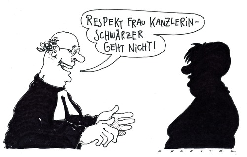 Cartoon: schwärzer (medium) by Andreas Prüstel tagged cdu,merkel,christlichkonservativ,cdu,angela merkel,konservativ,angela,merkel