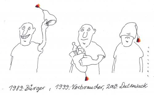 Cartoon: wandel (medium) by Andreas Prüstel tagged arbeitnehmerdurchleuchtungen