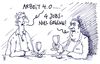 Cartoon: arbeit 4.0 (small) by Andreas Prüstel tagged arbeitswelt,zukunft,arbeit,vier,punkt,null,arbeitsministerin,nahles,spd,billigjobs,minijobs,cartoon,karikatur,andreas,pruestel