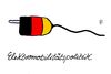 Cartoon: elekromobilität (small) by Andreas Prüstel tagged elektroautos,politik,hersteller,kaufanreize,elektrotankstellen,halbherzigkeit,cartoon,karikatur,andreas,pruestel