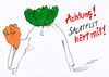 Cartoon: feind hört mit (small) by Andreas Prüstel tagged salafist,salafisten,islamisten,deutschland,flüchtlingszustrom,einwanderung,salat,fist,faust,cartoon,karikatur,andreas,pruestel