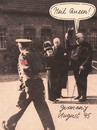 Cartoon: germany 1945 (small) by Andreas Prüstel tagged deutschland,kriegsende,allierte,gruß,großbritannien,queen,cartoon,collage,andreas,pruestel