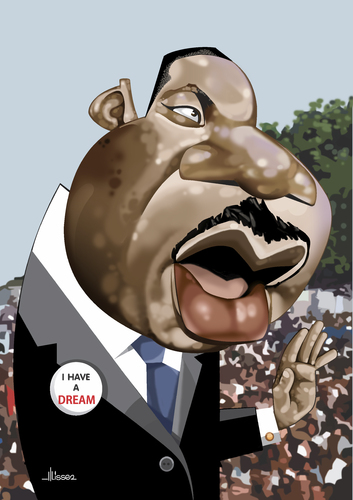 Cartoon: Martin Luther King Jr (medium) by Ulisses-araujo tagged martin,luther,king,jr