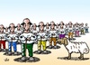 Cartoon: One sheep and so many shepherd (small) by handren khoshnaw tagged handren,khoshnaw