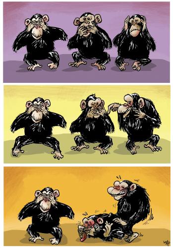 pictures of monkeys cartoon. Cartoon: Three little monkeys