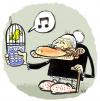 Cartoon: Mobile phone (small) by kap tagged mobile,phone,old,kap,bird,sing