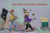 Cartoon: EM Public Viewing (small) by ab tagged em,fußball,public,viewing,terror